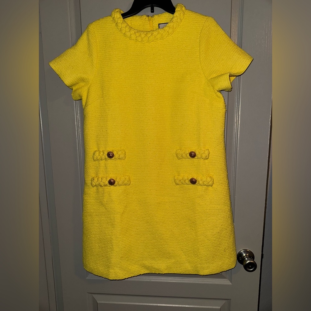 Tuckernuck Tweed Jackie Dress Limoncello Yellow Large - Picture 6 of 6